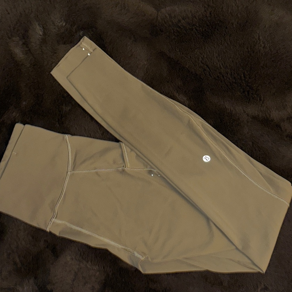 Lululemon Wunder Train High-Rise 25"
 size 4, olive green